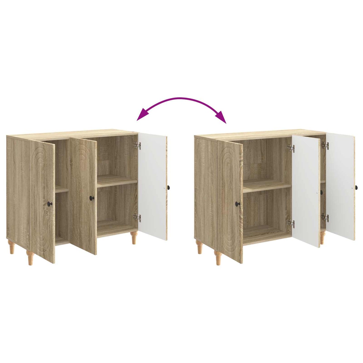 vidaXL Πλαϊνό γραφείο Sonoma Δρυς 89 x 34,5 x 80 εκ Επεξεργασμένο Ξύλο