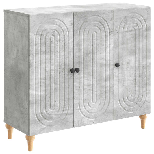 vidaXL Πλαϊνό γραφείο Γκρι Σκυροδέματος 89 x 34,5 x 80 εκ