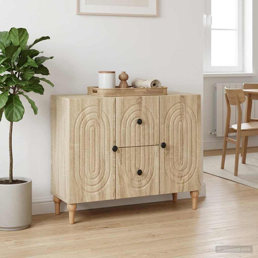 vidaXL Ντουλάπι TV Sonoma Δρυς 89 x 34,5 x 60 εκ. Επεξεργασμένο Ξύλο