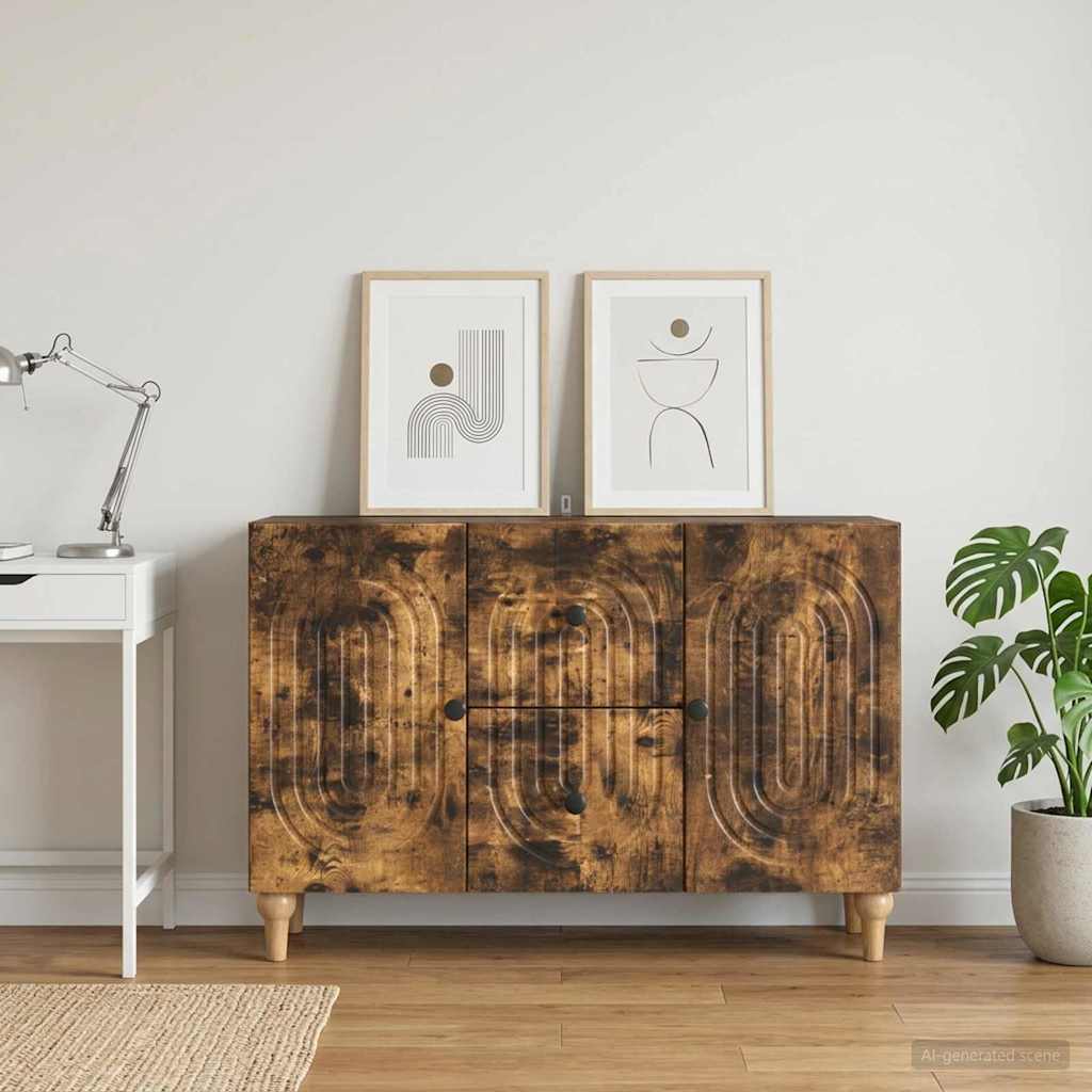 vidaXL Ντουλάπι TV Καπνισμένο Ξύλο Δρυός 89 x 34,5 x 60 εκ.