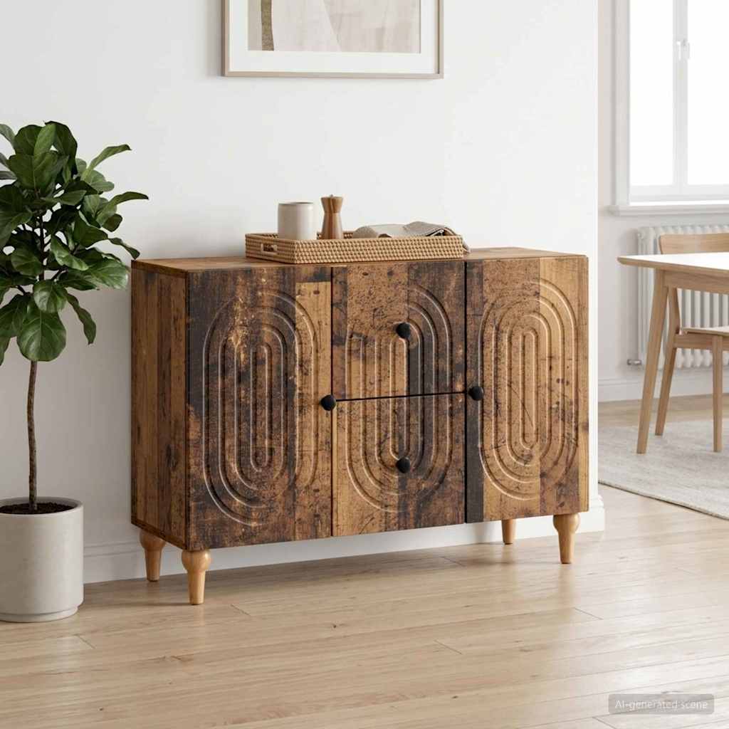 vidaXL Ντουλάπι TV με συρτάρι Παλαιωμένο ξύλο 89 x 34,5 x 60 εκ.