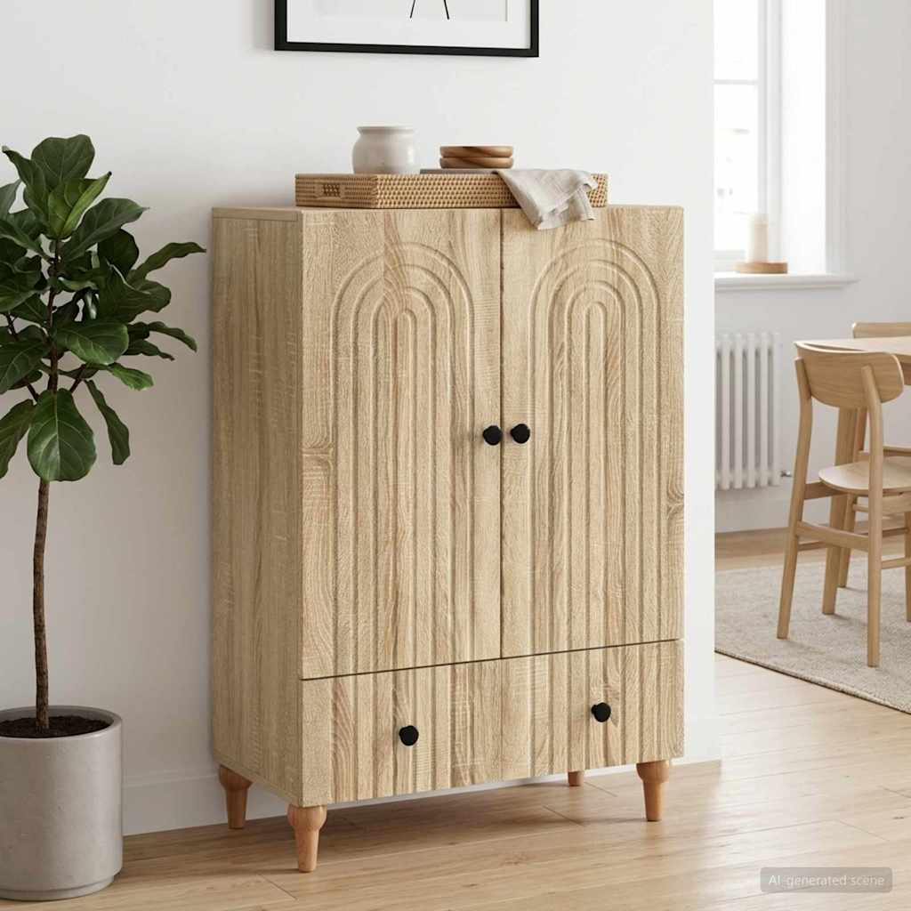 vidaXL Πλαϊνό γραφείο με συρτάρι Sonoma Δρυς 66 x 34,5 x 95 εκ.