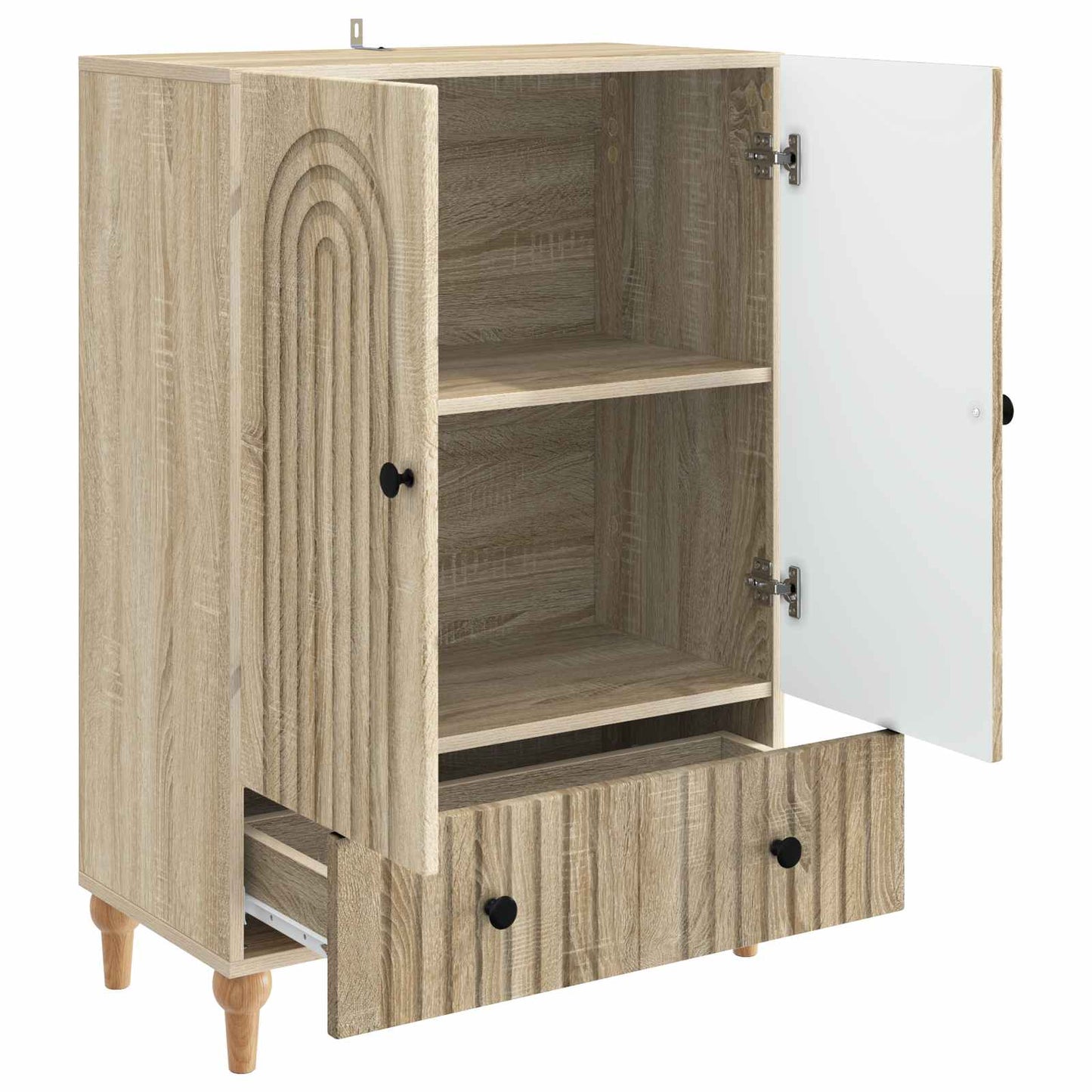 vidaXL Πλαϊνό γραφείο με συρτάρι Sonoma Δρυς 66 x 34,5 x 95 εκ.