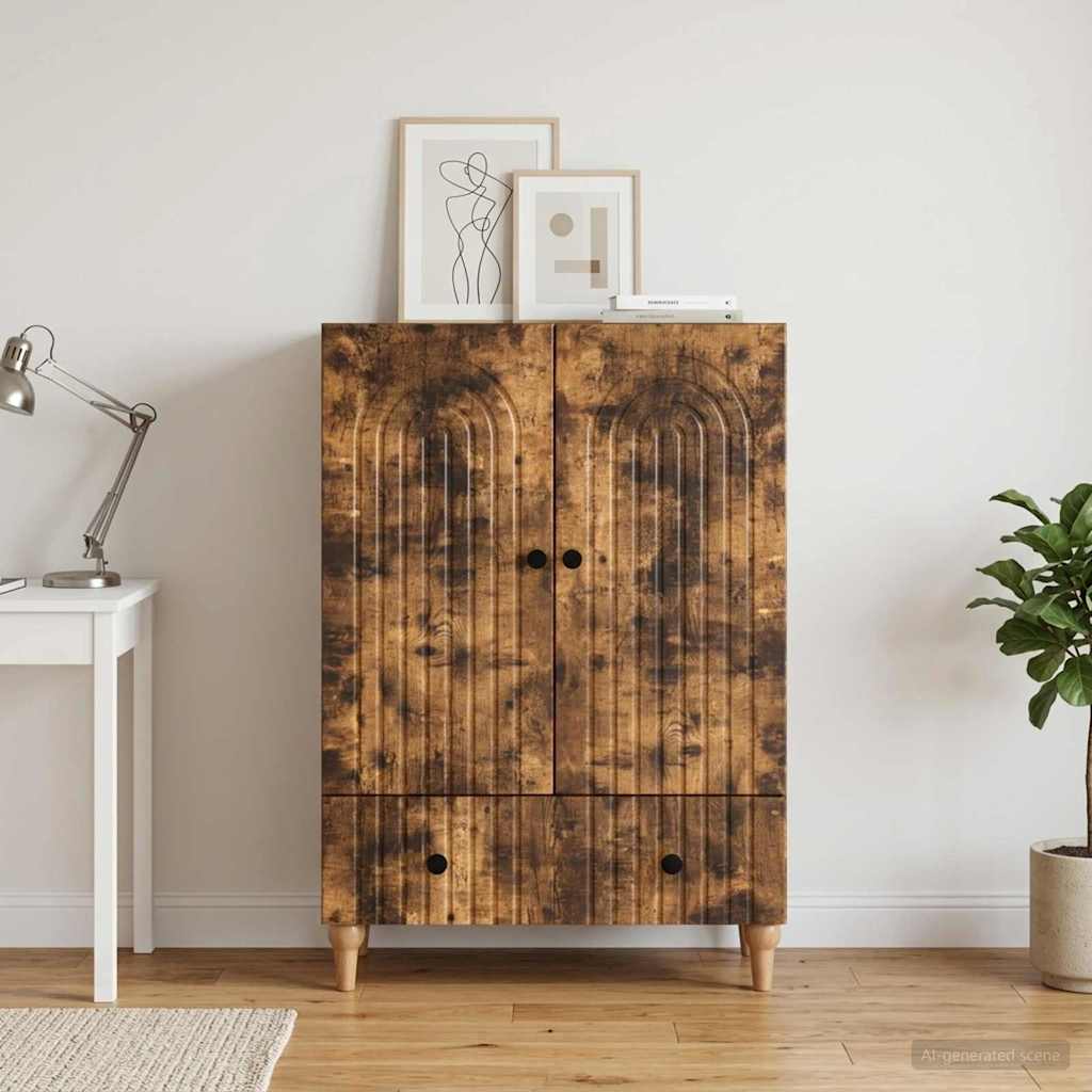 vidaXL Πλαϊνό γραφείο Καπνισμένο Ξύλο Δρυός 66 x 34,5 x 95 εκ.