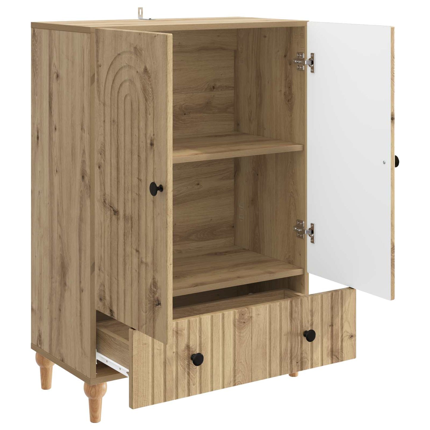 vidaXL Πλαϊνό γραφείο Artisan Δρυς 66 x 34,5 x 95 εκ.