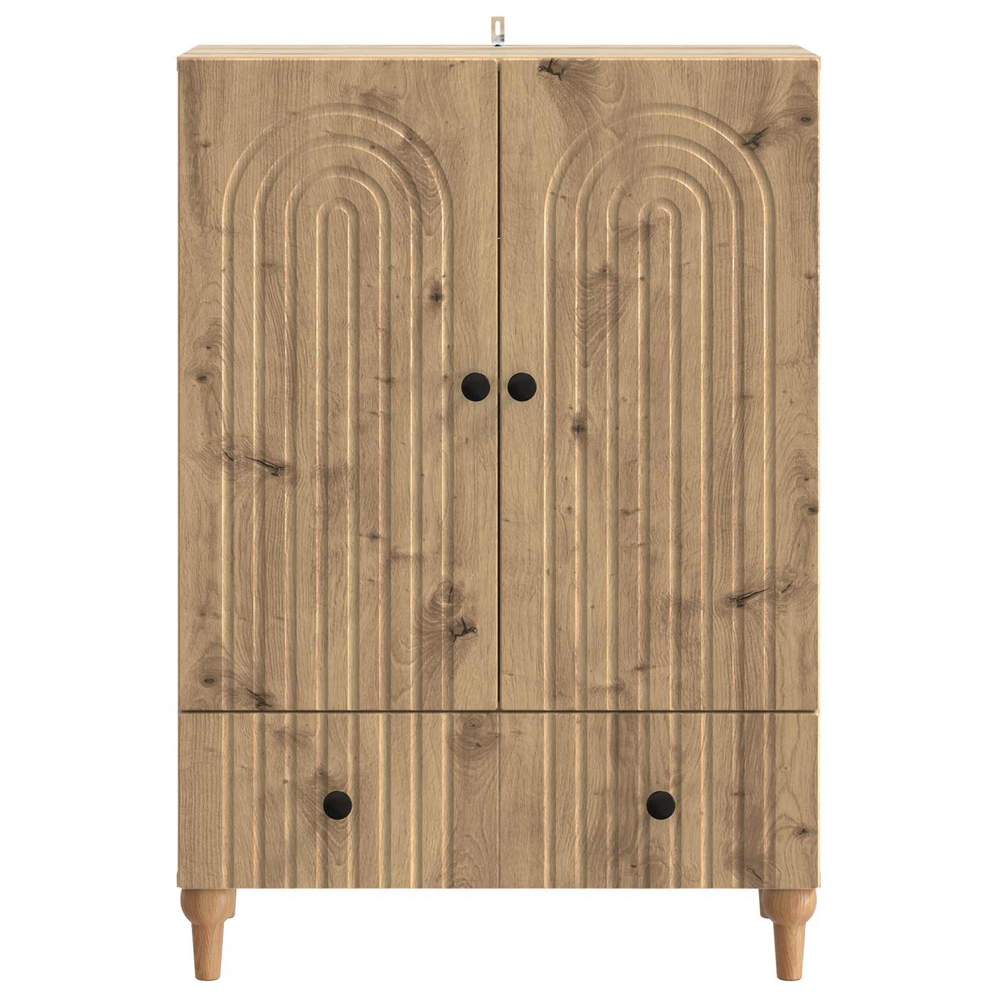 vidaXL Πλαϊνό γραφείο Artisan Δρυς 66 x 34,5 x 95 εκ.