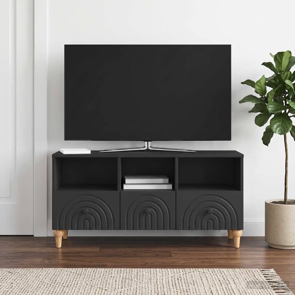 vidaXL Ντουλάπι TV 102 x 34,5 x 50 εκ. Μαύρο