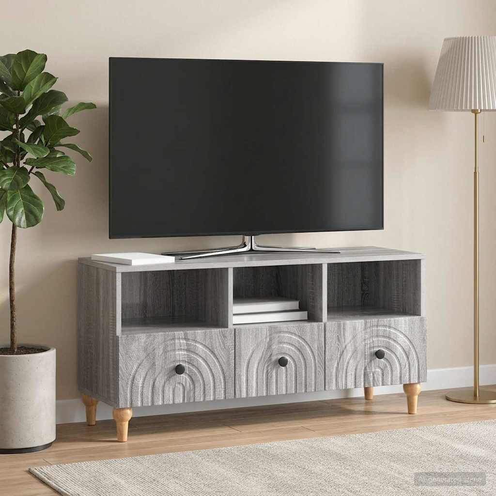 vidaXL Ντουλάπι TV 102 x 34,5 x 50 εκ. Γκρι Σονομά