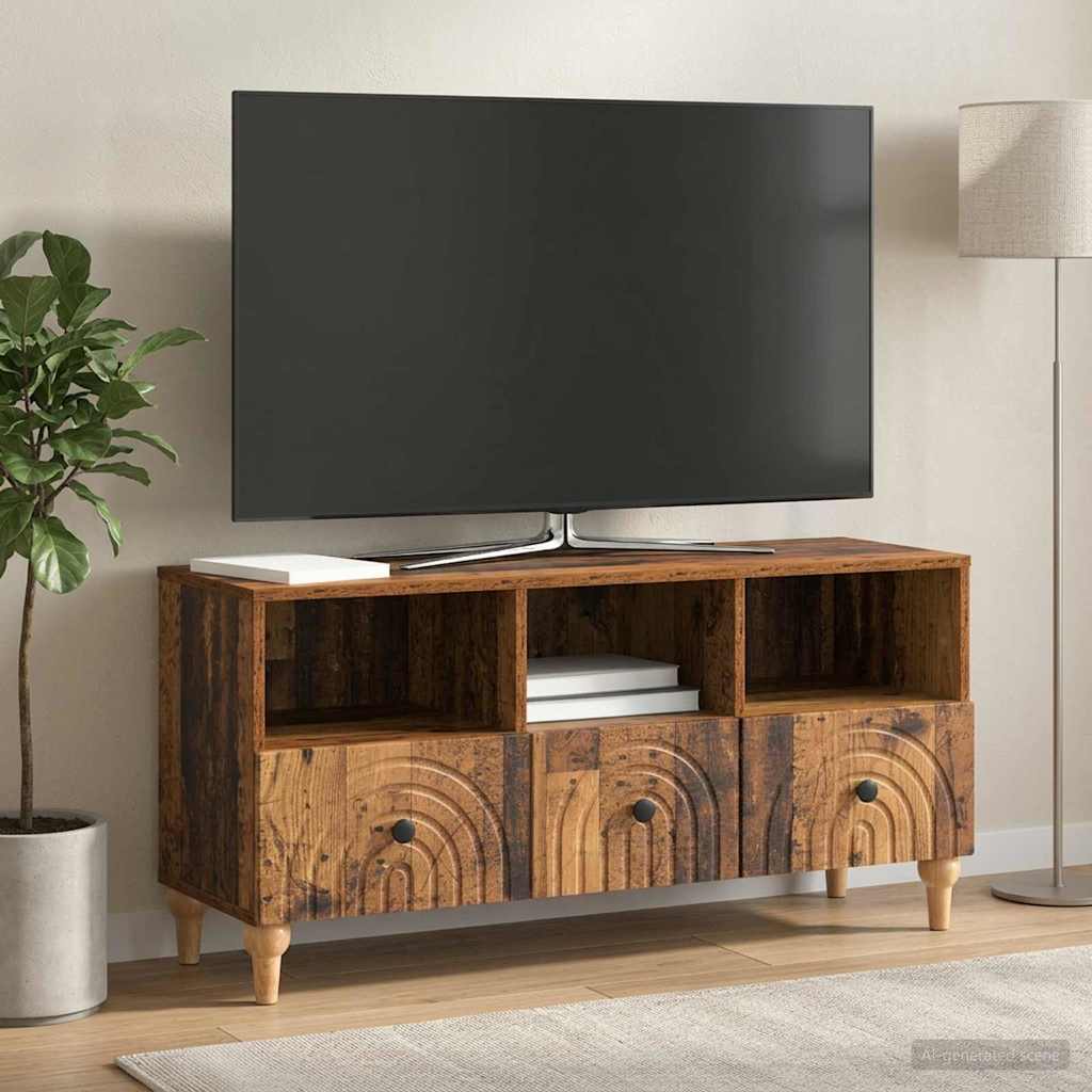 vidaXL Ντουλάπι TV 102 x 34,5 x 50 εκ. Παλιό ξύλο