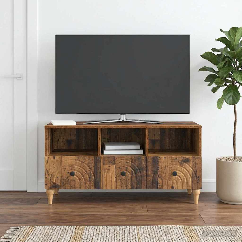 vidaXL Ντουλάπι TV 102 x 34,5 x 50 εκ. Παλιό ξύλο