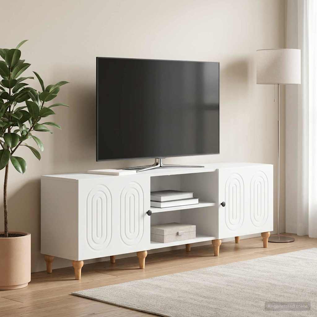 vidaXL Ντουλάπι TV Λευκό 150 x 31 x 50 εκ. Επεξεργασμένο Ξύλο