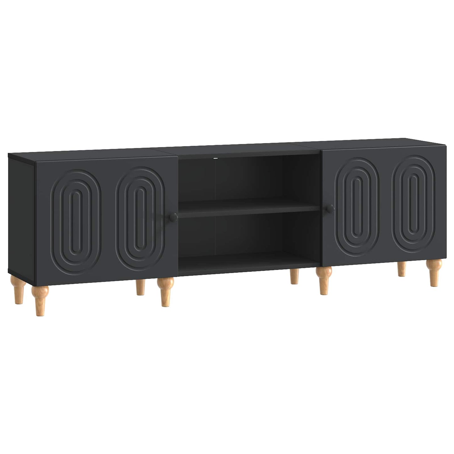 vidaXL Ντουλάπι TV Μαύρο 150 x 31 x 50 εκ. Επεξεργασμένο Ξύλο