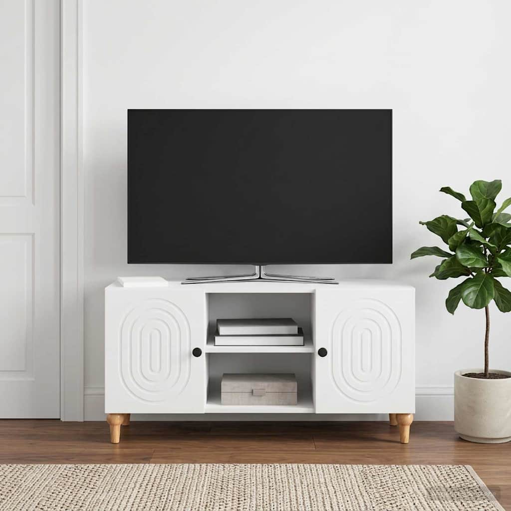 vidaXL Ντουλάπι TV Λευκό 102 x 34,5 x 50 εκ. Επεξεργασμένο Ξύλο