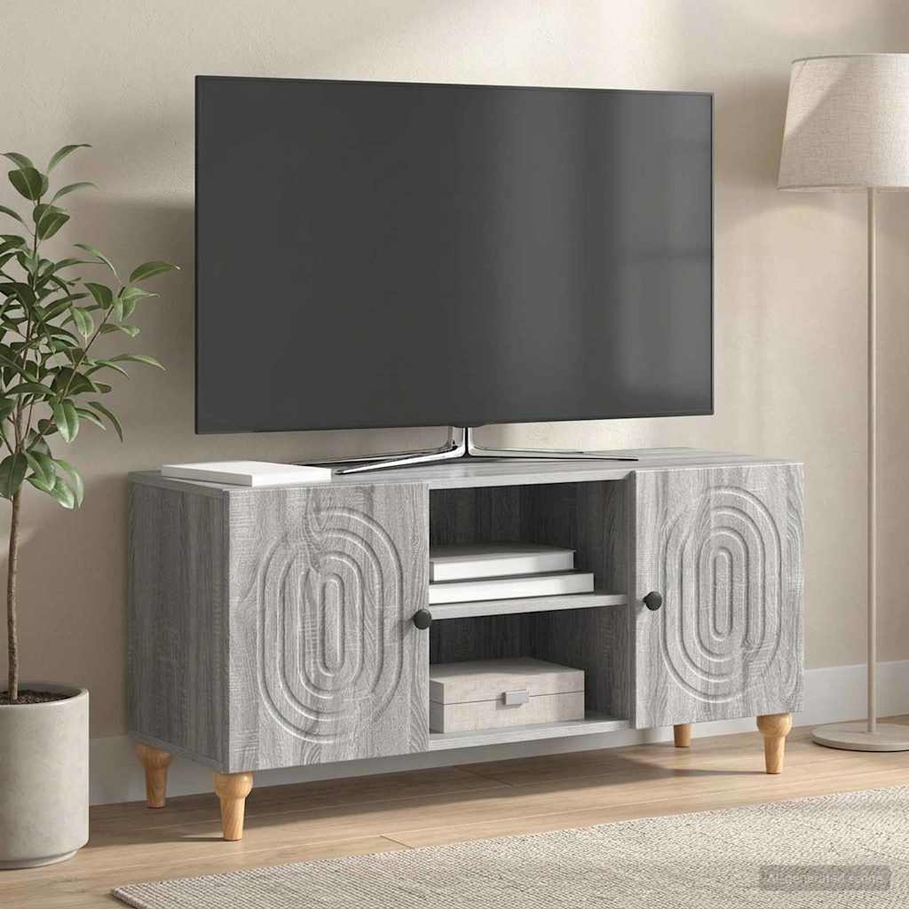 vidaXL Ντουλάπι TV 102 x 34,5 x 50 εκ. Γκρι Sonoma Επεξεργασμένο Ξύλο
