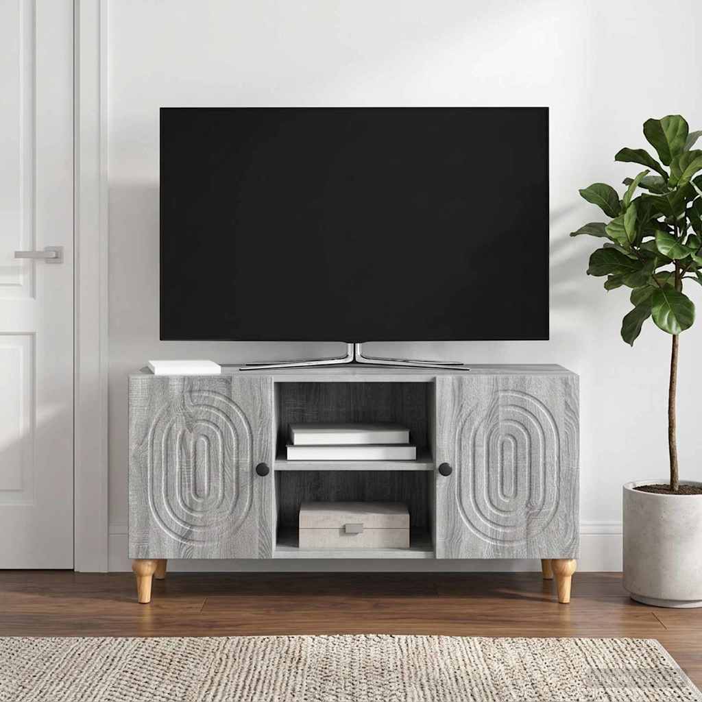 vidaXL Ντουλάπι TV 102 x 34,5 x 50 εκ. Γκρι Sonoma Επεξεργασμένο Ξύλο
