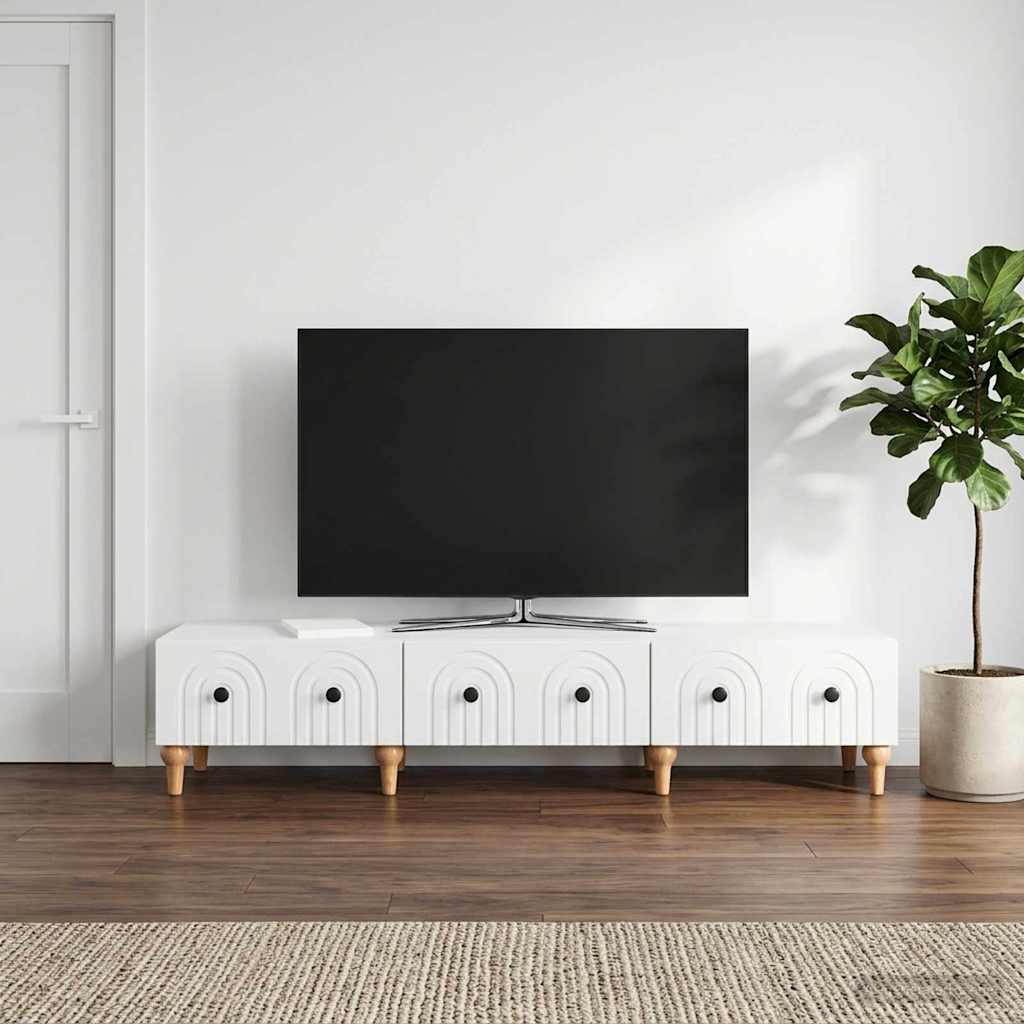 vidaXL Ντουλάπι TV Λευκό 147 x 34,5 x 30 εκ Επεξεργασμένο Ξύλο