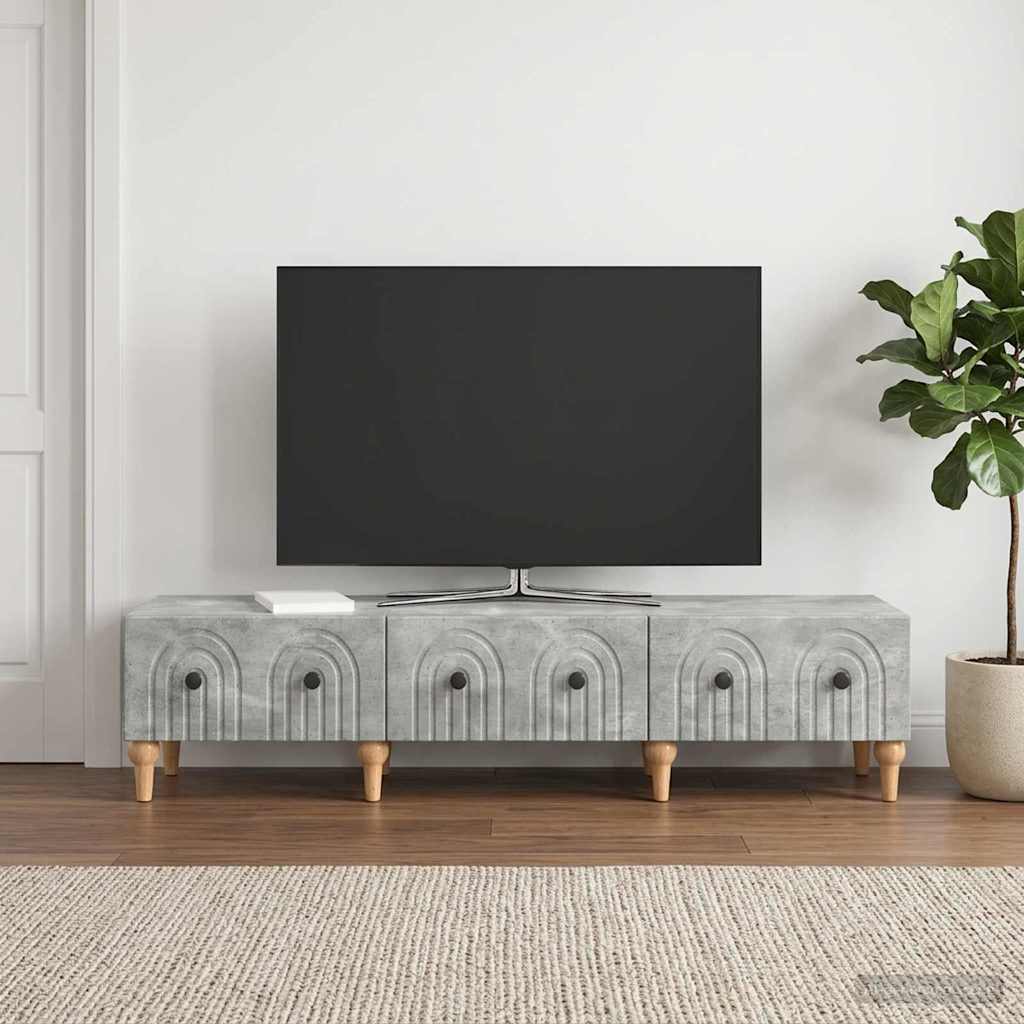 vidaXL Ντουλάπι TV με συρτάρι Γκρι Σκυροδέματος 147 x 34,5 x 30 εκ