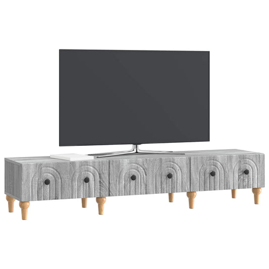vidaXL Ντουλάπι TV Γκρι Sonoma 147 x 34,5 x 30 εκ Επεξεργασμένο Ξύλο