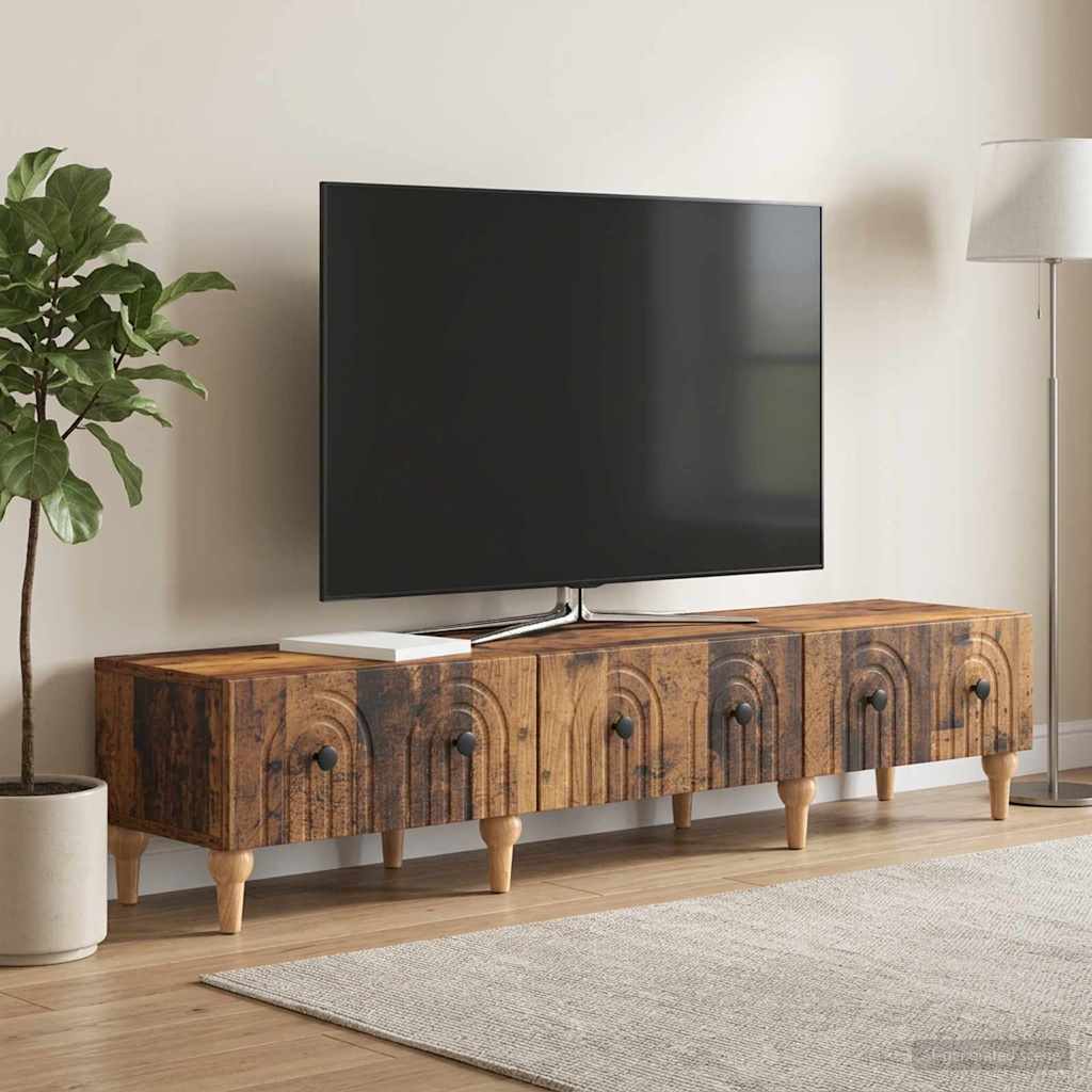 vidaXL Ντουλάπι TV με συρτάρι Παλαιωμένο ξύλο 147 x 34,5 x 30 εκ