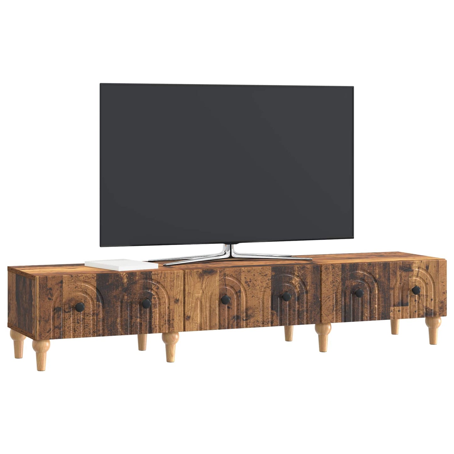 vidaXL Ντουλάπι TV με συρτάρι Παλαιωμένο ξύλο 147 x 34,5 x 30 εκ