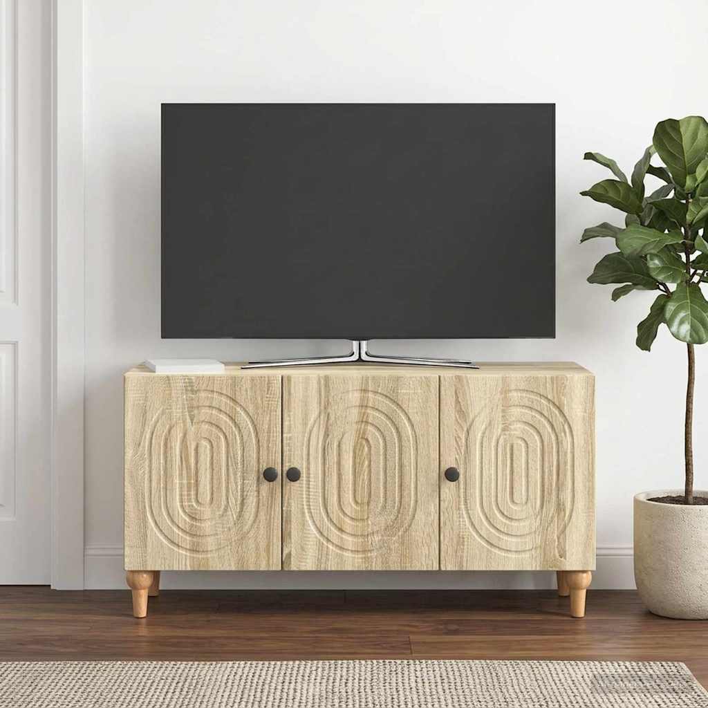 vidaXL Ντουλάπι TV 99 x 34,5 x 50 εκ. Sonoma Δρυς Επεξεργασμένο Ξύλο