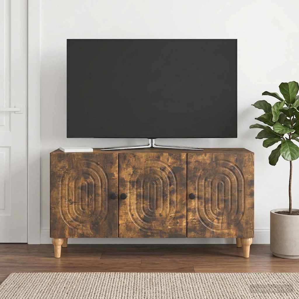vidaXL Ντουλάπι TV 99 x 34,5 x 50 εκ. Καπνισμένο Ξύλο Δρυός