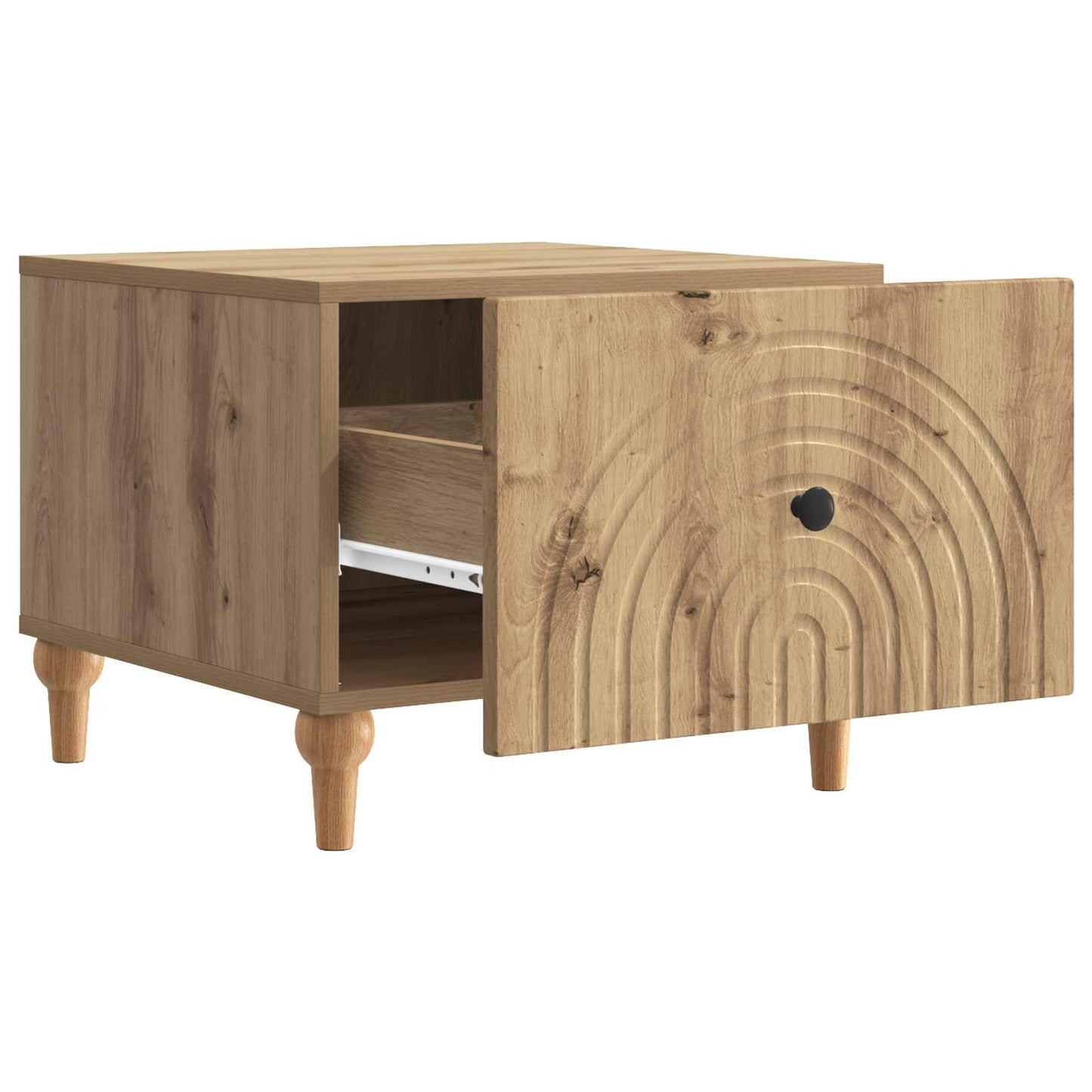 vidaXL Τραπεζάκι σαλονιού με συρτάρι Artisan Δρυς 49 x 50 x 40 εκ