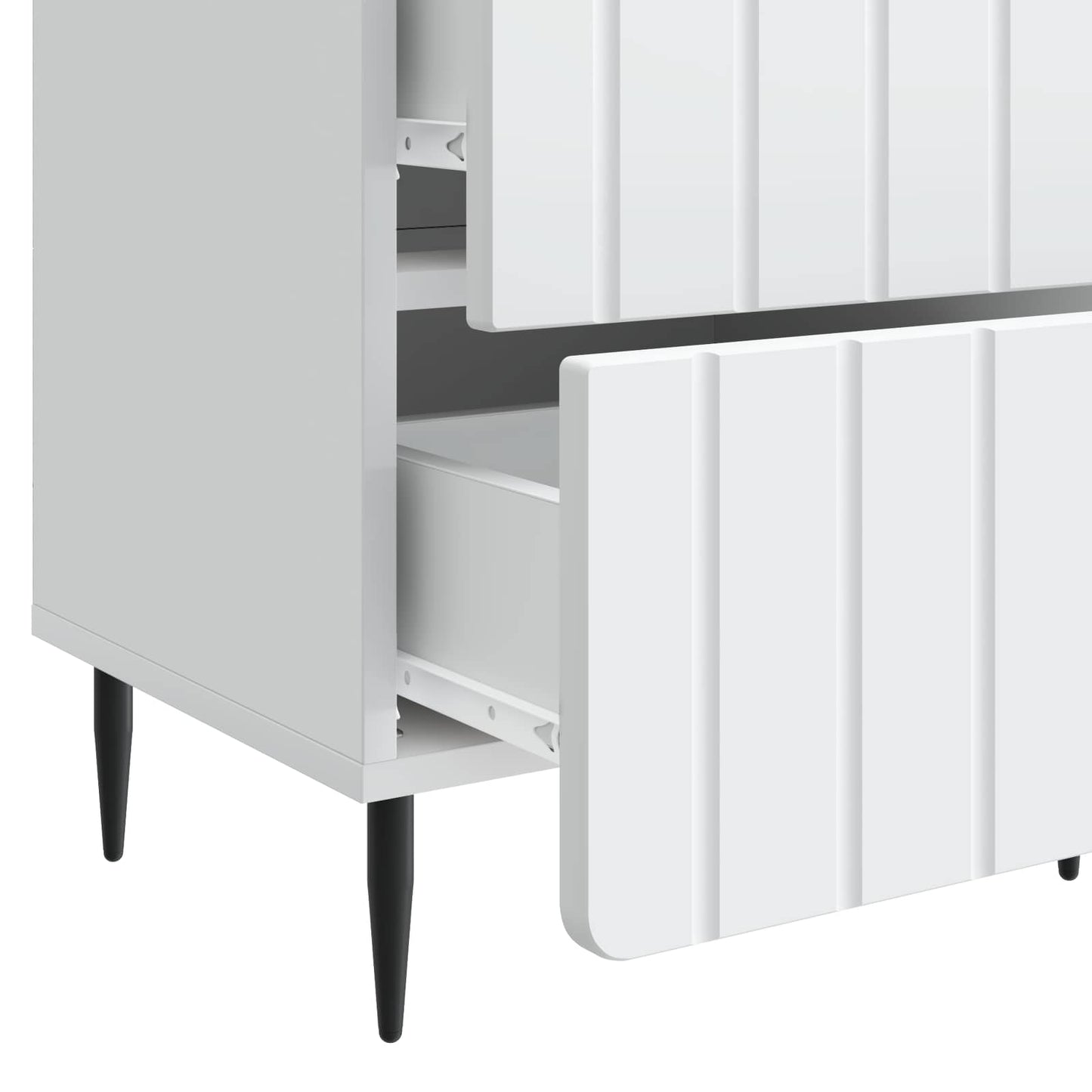 vidaXL Κομοδίνο Λευκό 43 x 34,5 x 49,5 εκ Επεξεργασμένο Ξύλο