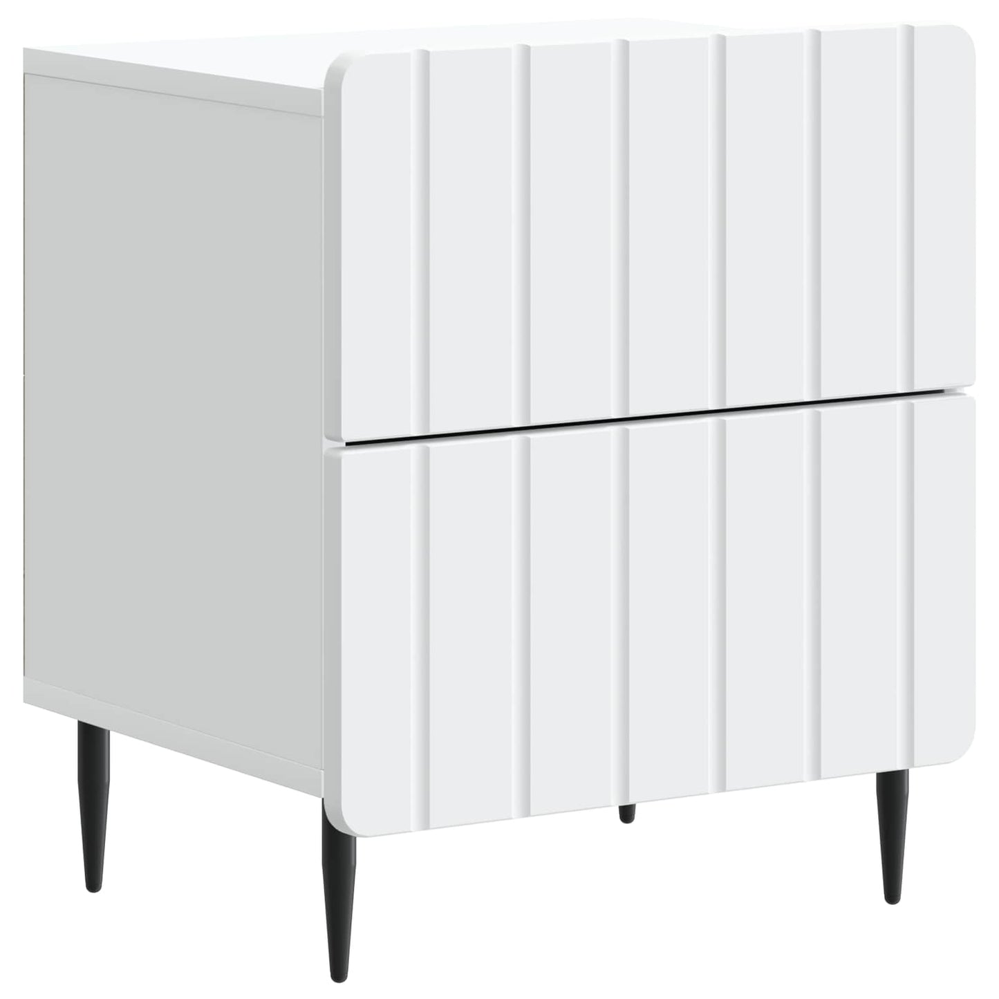 vidaXL Κομοδίνο Λευκό 43 x 34,5 x 49,5 εκ Επεξεργασμένο Ξύλο