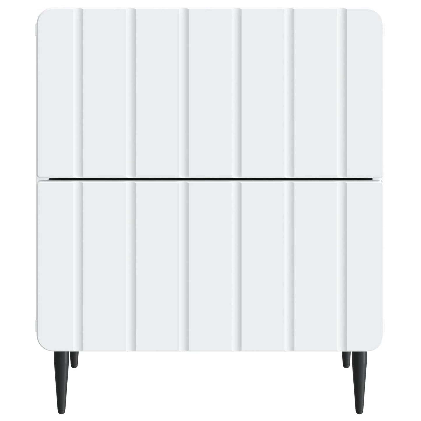 vidaXL Κομοδίνο Λευκό 43 x 34,5 x 49,5 εκ Επεξεργασμένο Ξύλο