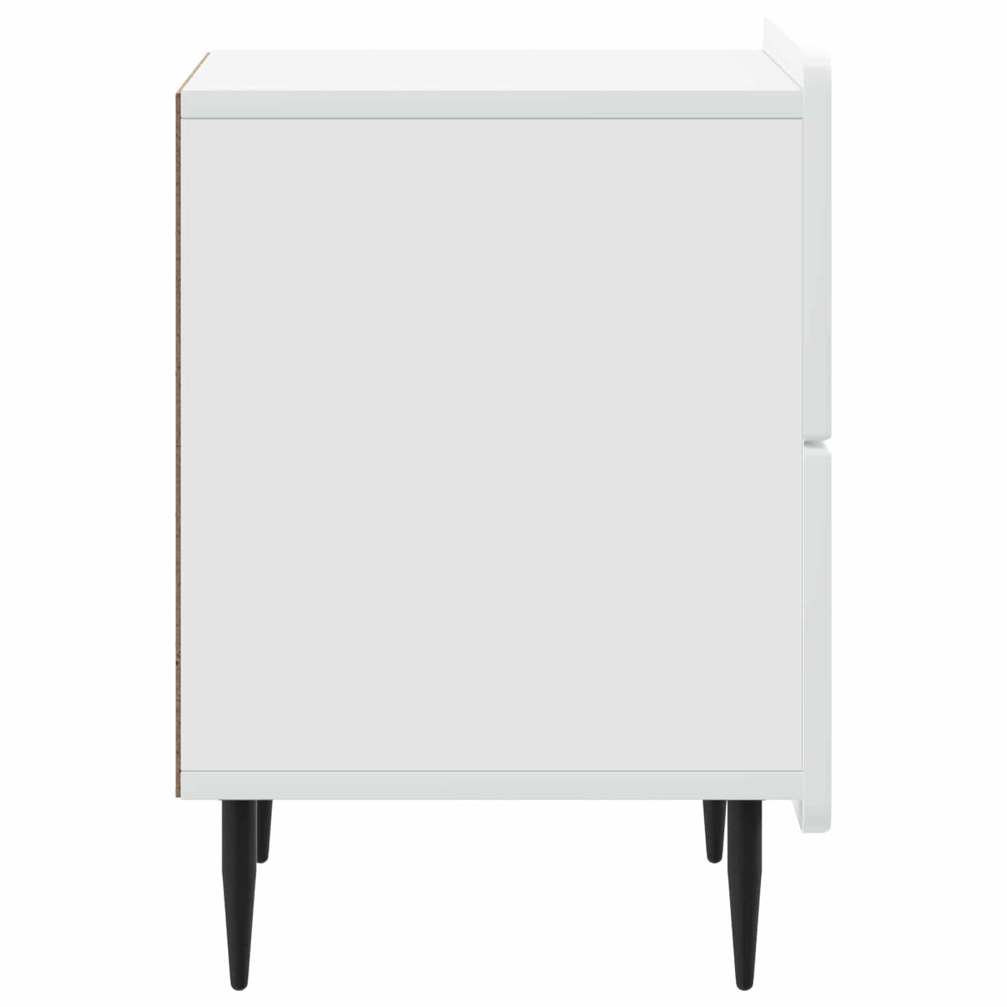 vidaXL Κομοδίνο Λευκό 43 x 34,5 x 49,5 εκ Επεξεργασμένο Ξύλο