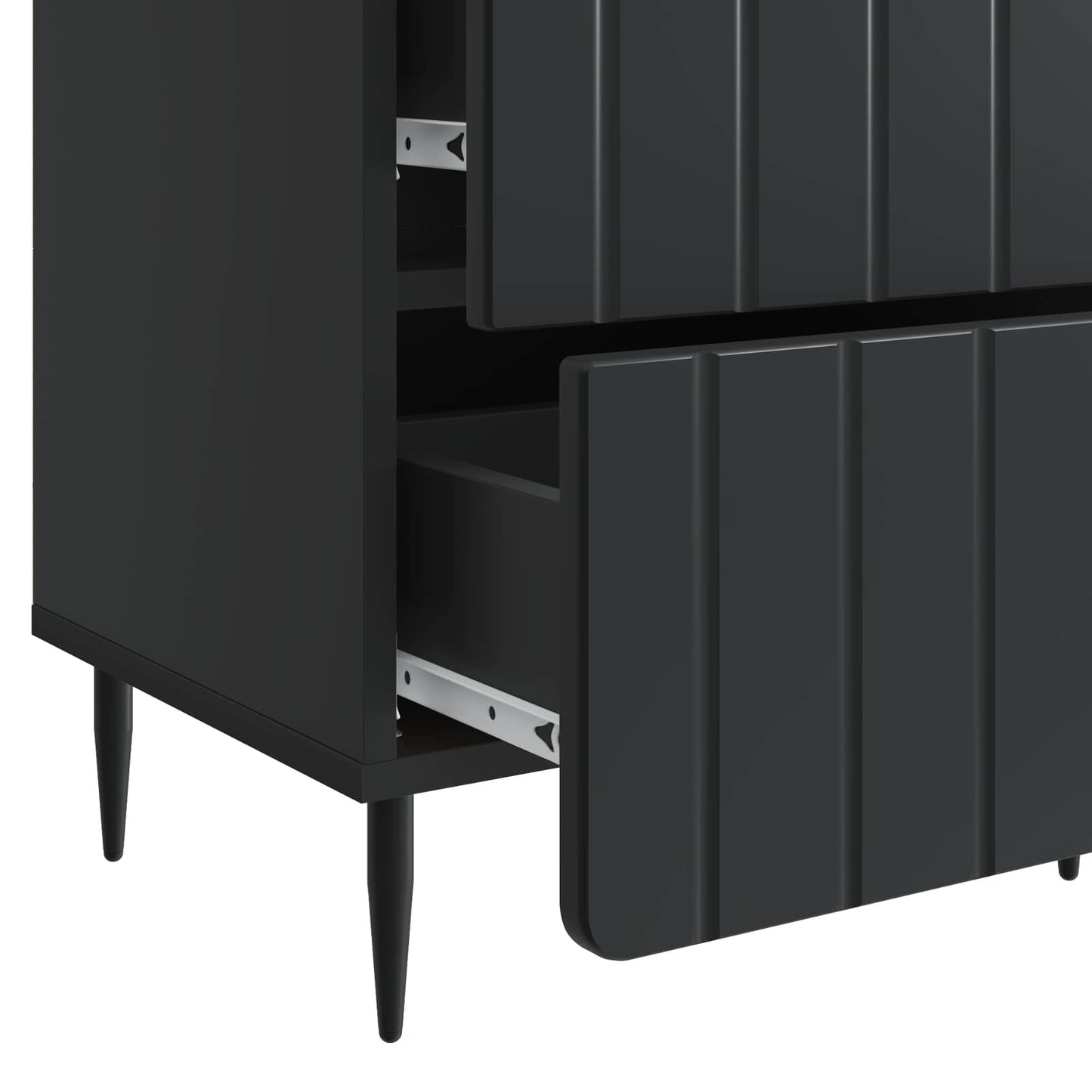 vidaXL Κομοδίνο Μαύρο 43 x 34,5 x 49,5 εκ Επεξεργασμένο Ξύλο