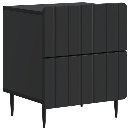 vidaXL Κομοδίνο Μαύρο 43 x 34,5 x 49,5 εκ Επεξεργασμένο Ξύλο