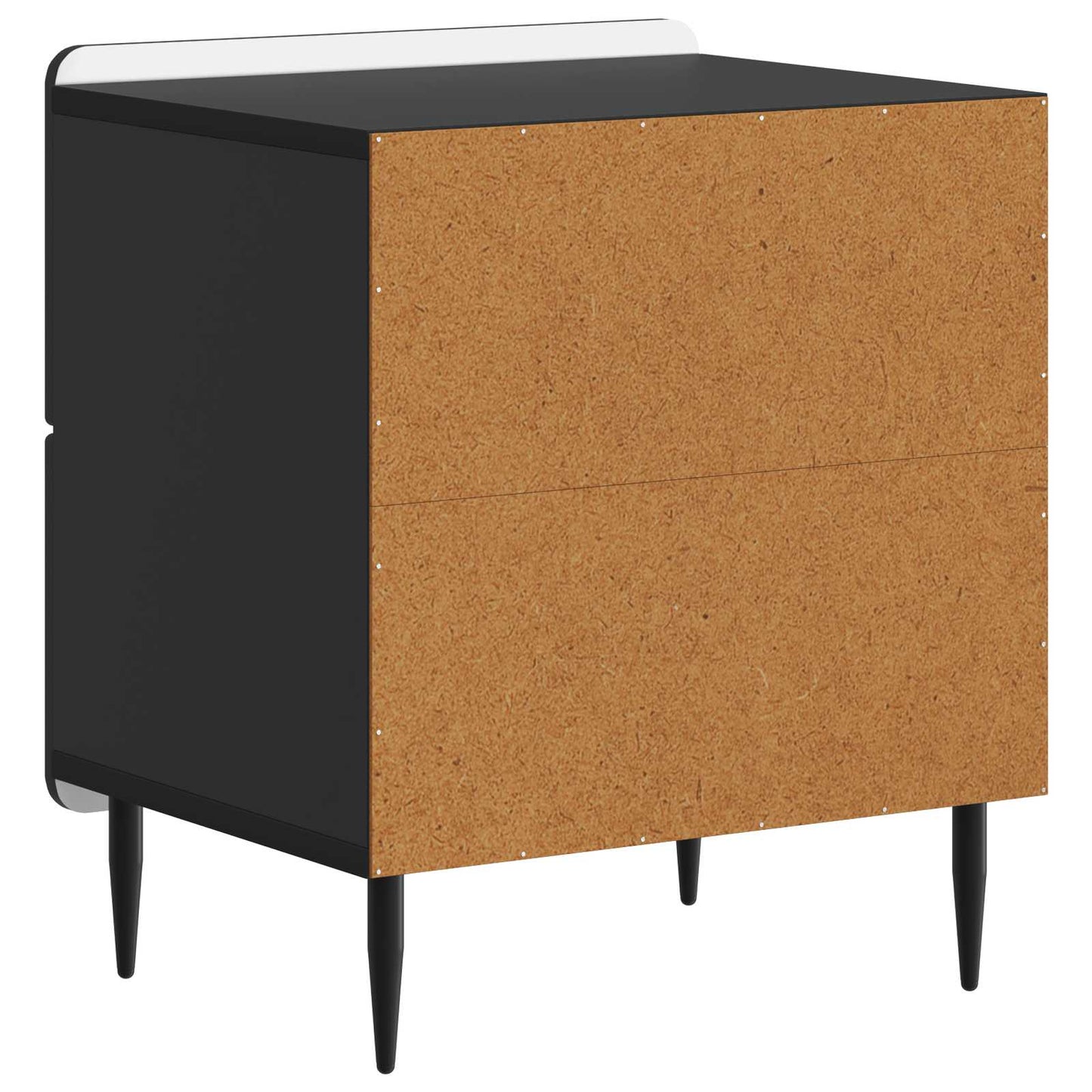 vidaXL Κομοδίνο Μαύρο 43 x 34,5 x 49,5 εκ Επεξεργασμένο Ξύλο