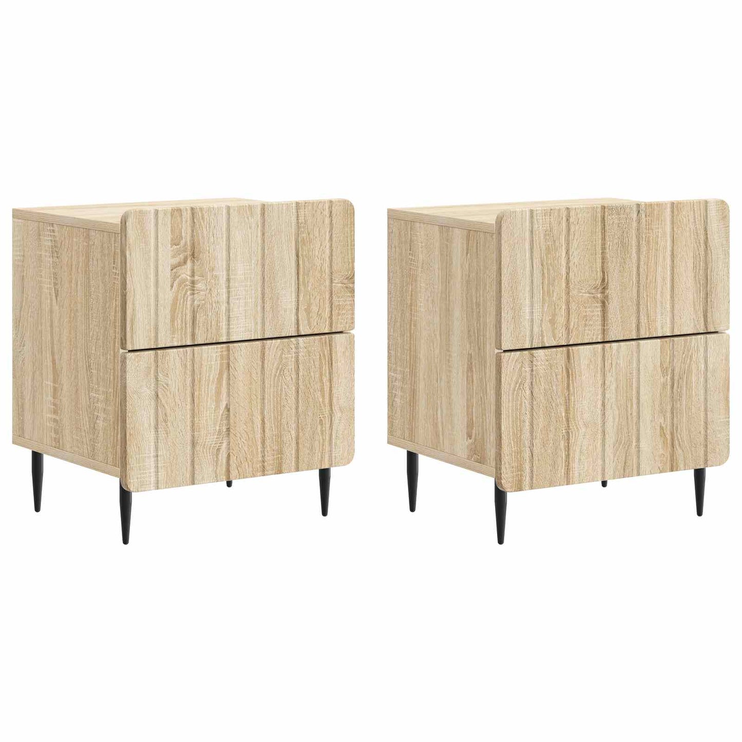 vidaXL Κομοδίνο 2 τμχ. Sonoma Δρυς 43 x 34,5 x 49,5 εκ