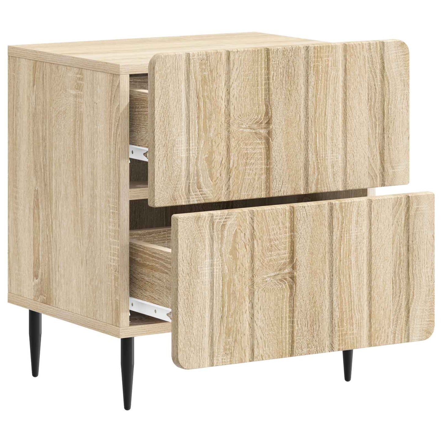 vidaXL Κομοδίνο 2 τμχ. Sonoma Δρυς 43 x 34,5 x 49,5 εκ