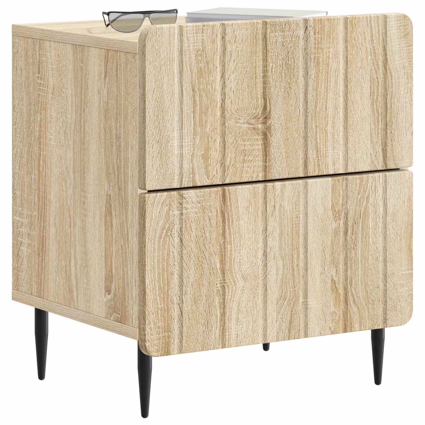 vidaXL Κομοδίνο 2 τμχ. Sonoma Δρυς 43 x 34,5 x 49,5 εκ