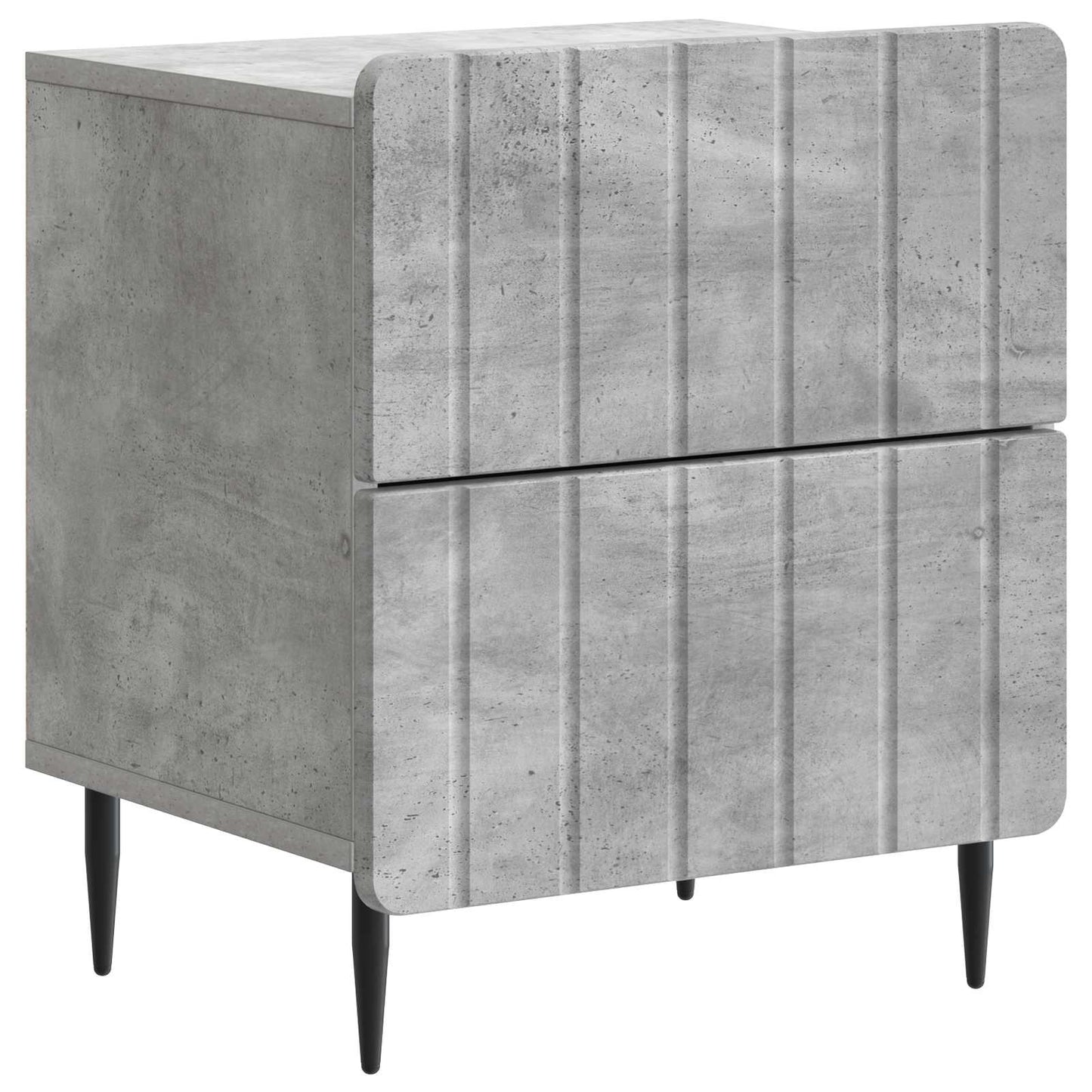 vidaXL Κομοδίνο με συρτάρι Γκρι Σκυροδέματος 43 x 34,5 x 49,5 εκ