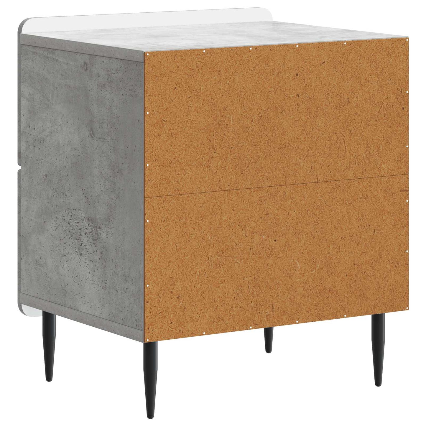 vidaXL Κομοδίνο με συρτάρι Γκρι Σκυροδέματος 43 x 34,5 x 49,5 εκ