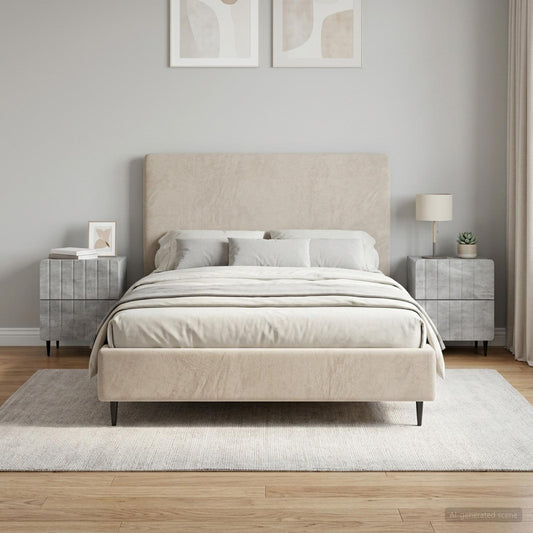 vidaXL Κομοδίνο 2 τμχ. Γκρι Σκυροδέματος 43 x 34,5 x 49,5 εκ