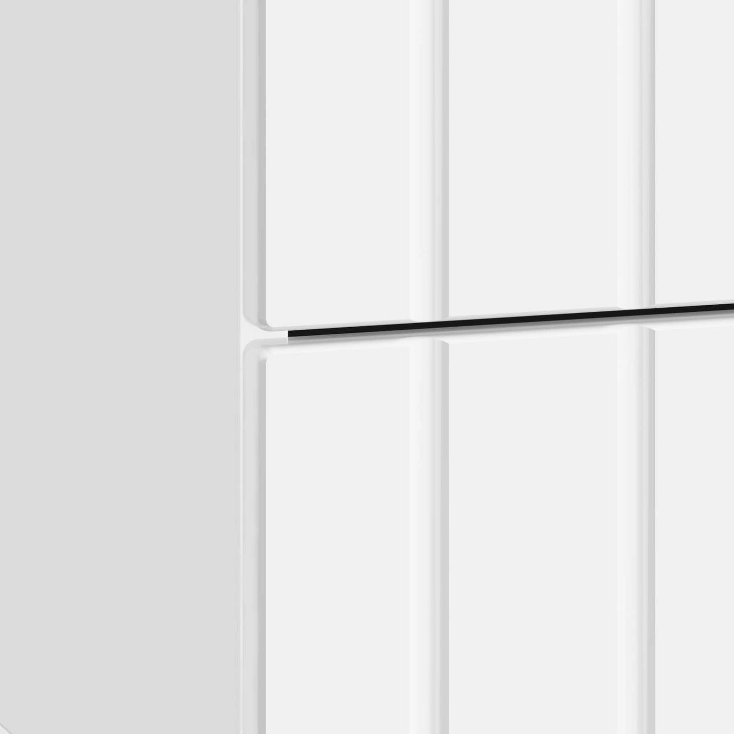 vidaXL Κομοδίνο 2 τμχ. Γυαλιστερό Λευκό 43 x 34,5 x 49,5 εκ