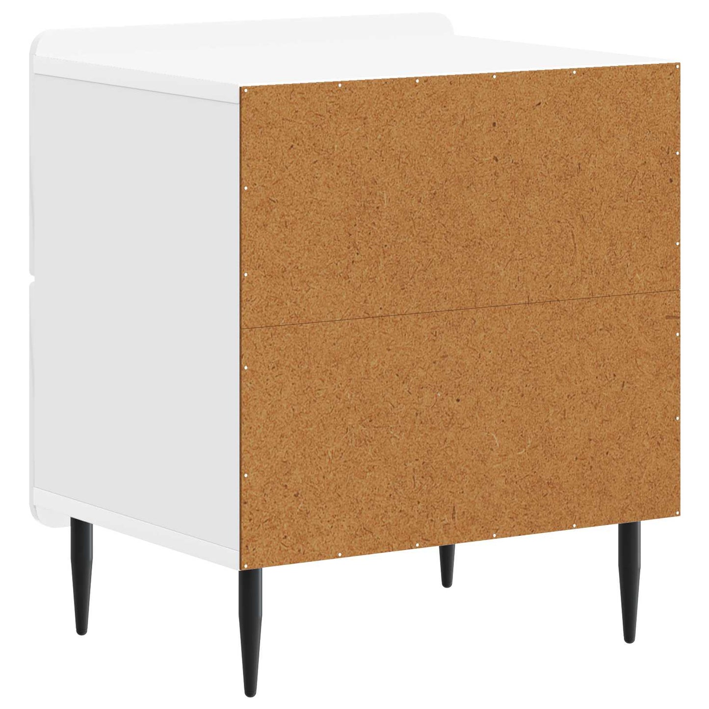 vidaXL Κομοδίνο 2 τμχ. Γυαλιστερό Λευκό 43 x 34,5 x 49,5 εκ