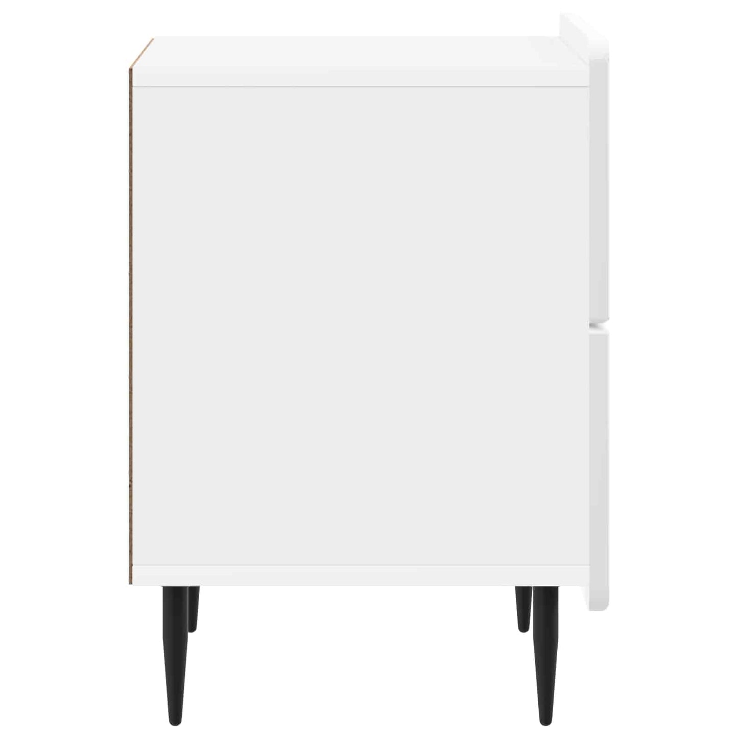 vidaXL Κομοδίνο 2 τμχ. Γυαλιστερό Λευκό 43 x 34,5 x 49,5 εκ
