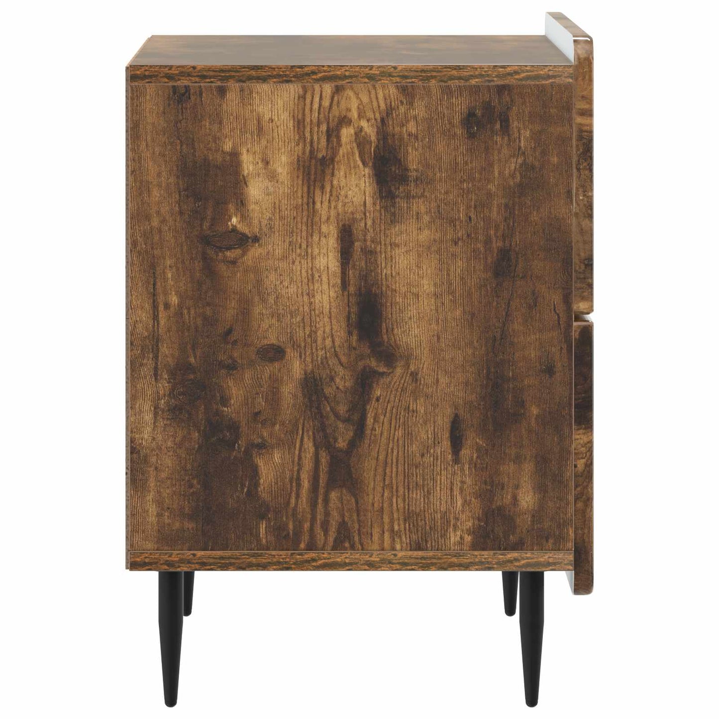 vidaXL Κομοδίνο 2 τμχ. Καπνισμένο Ξύλο Δρυός 43 x 34,5 x 49,5 εκ