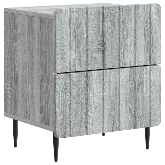 vidaXL Κομοδίνο Γκρι Sonoma 43 x 34,5 x 49,5 εκ Επεξεργασμένο Ξύλο