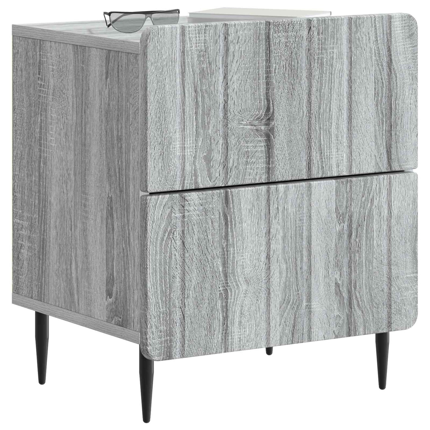 vidaXL Κομοδίνο Γκρι Sonoma 43 x 34,5 x 49,5 εκ Επεξεργασμένο Ξύλο