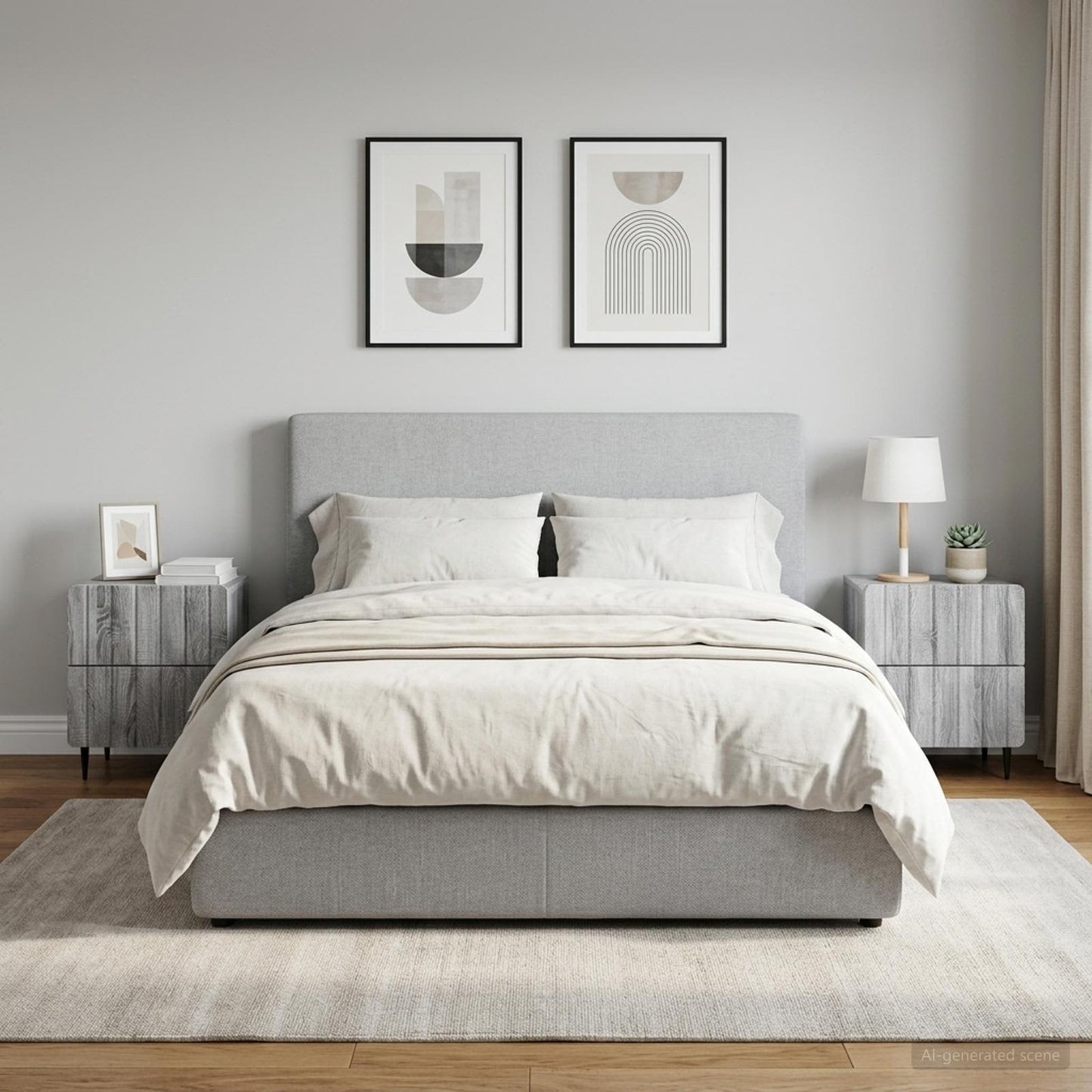 vidaXL Κομοδίνο 2 τμχ. Γκρι Sonoma 43 x 34,5 x 49,5 εκ