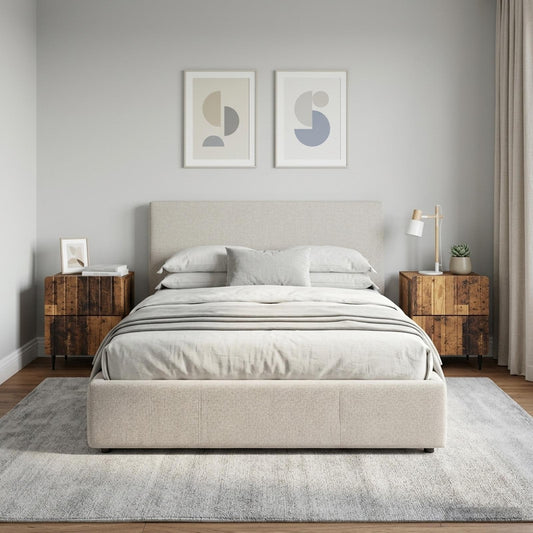 vidaXL Κομοδίνο 2 τμχ. Παλαιωμένο ξύλο 43 x 34,5 x 49,5 εκ