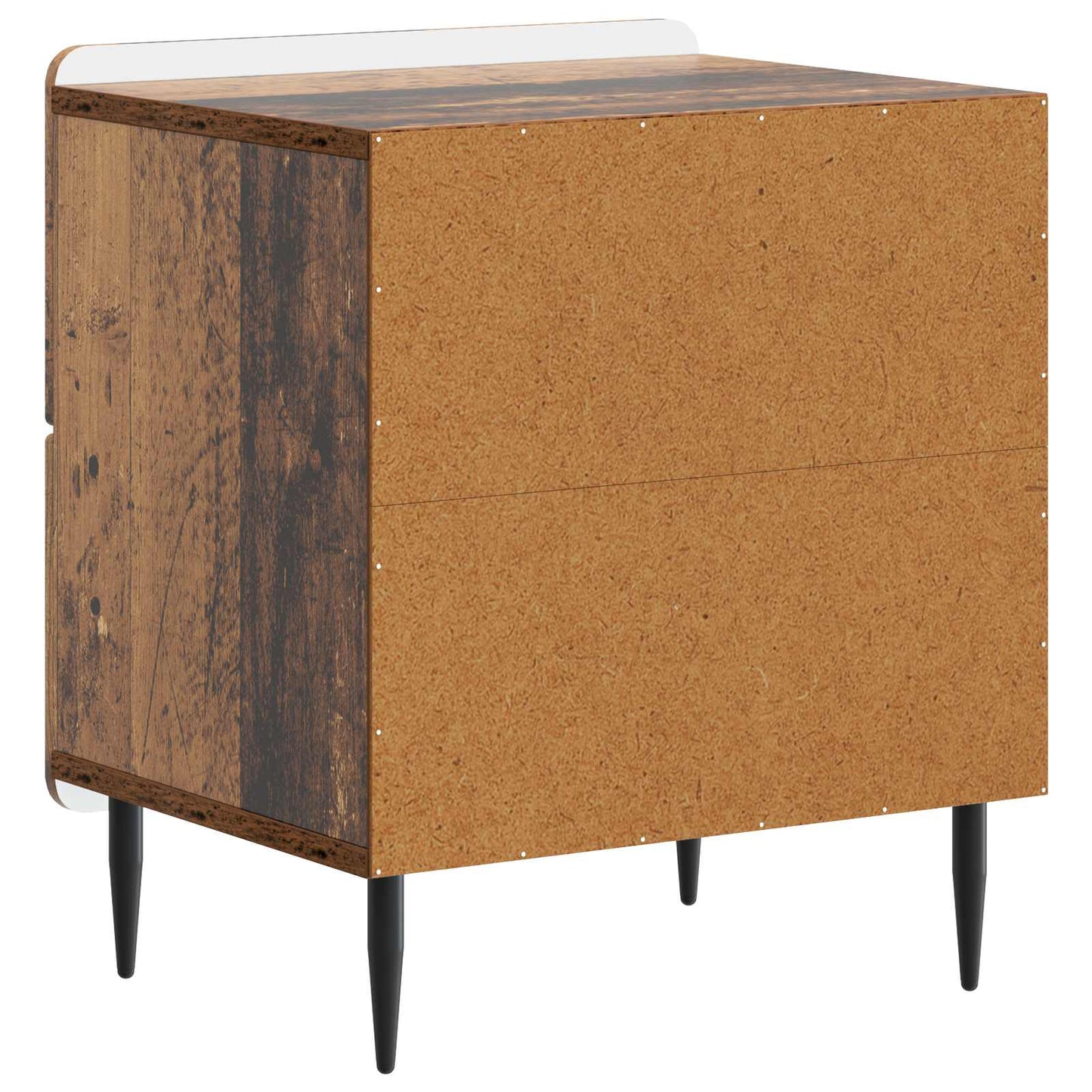 vidaXL Κομοδίνο 2 τμχ. Παλαιωμένο ξύλο 43 x 34,5 x 49,5 εκ