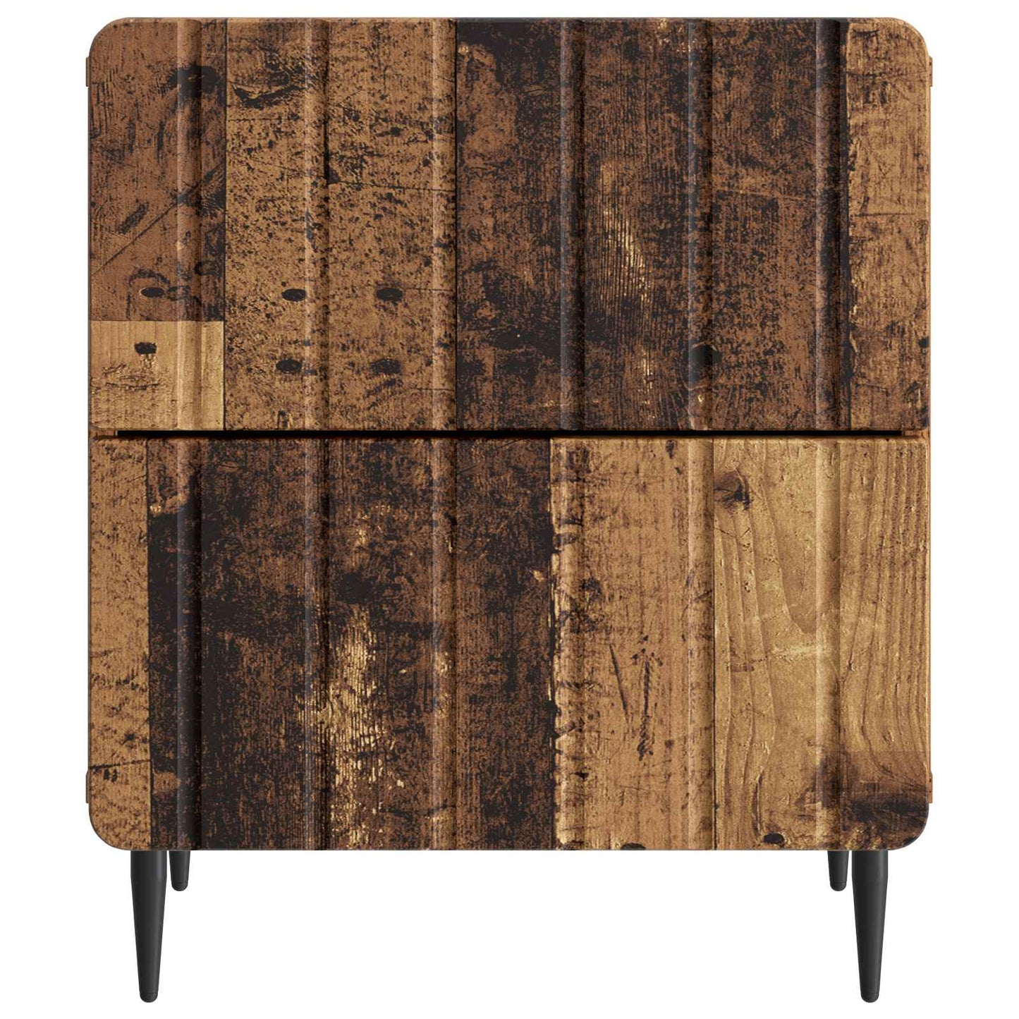 vidaXL Κομοδίνο 2 τμχ. Παλαιωμένο ξύλο 43 x 34,5 x 49,5 εκ